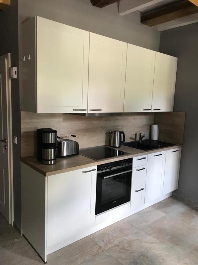 Fachwerk-Maisonette-Wohnung -Zur Tenne- Rieste Buitenkant foto